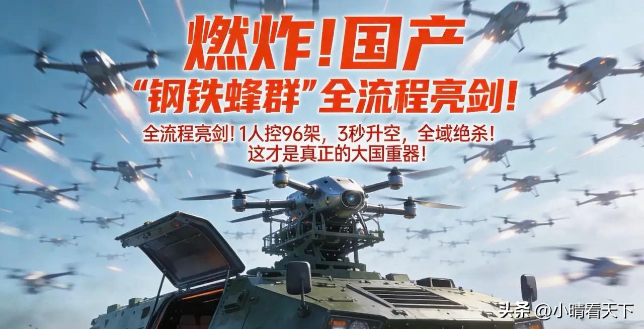 不是科幻！
 央视公开中国“钢铁蜂群”实战画面
​战场规则，彻底改写！
2026