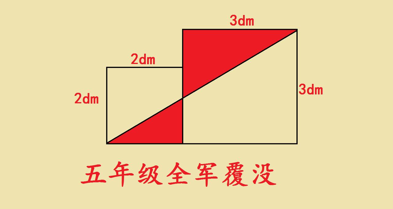 这道五年级奥数题，竟让全班孩子全军覆没？
 
最近刷到一道五年级奥数题：两个边长