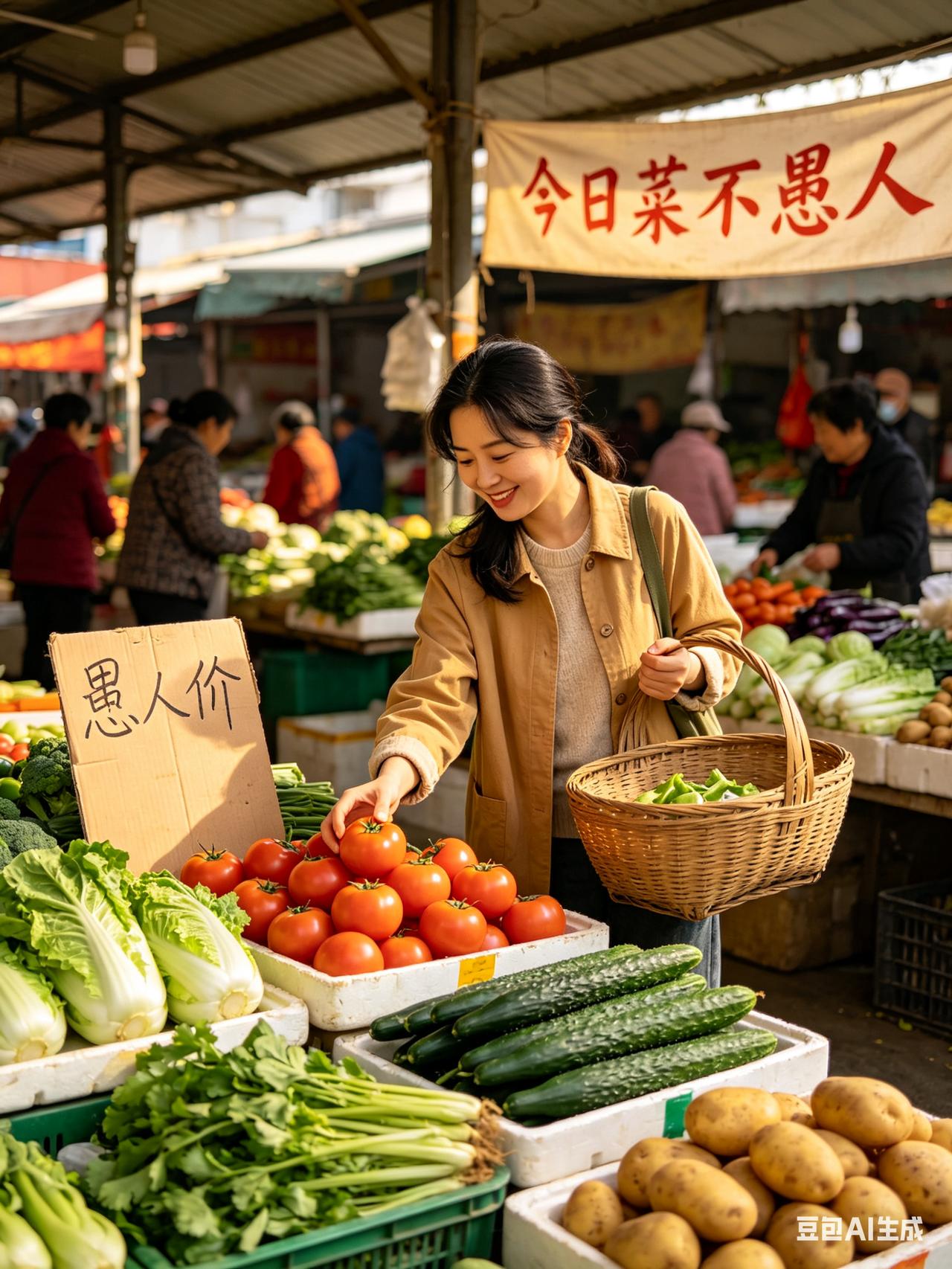 愚人节买菜，一元一斤，以后是骗人的。结果是商家的噱头，围观的人都要骂人了。老板说