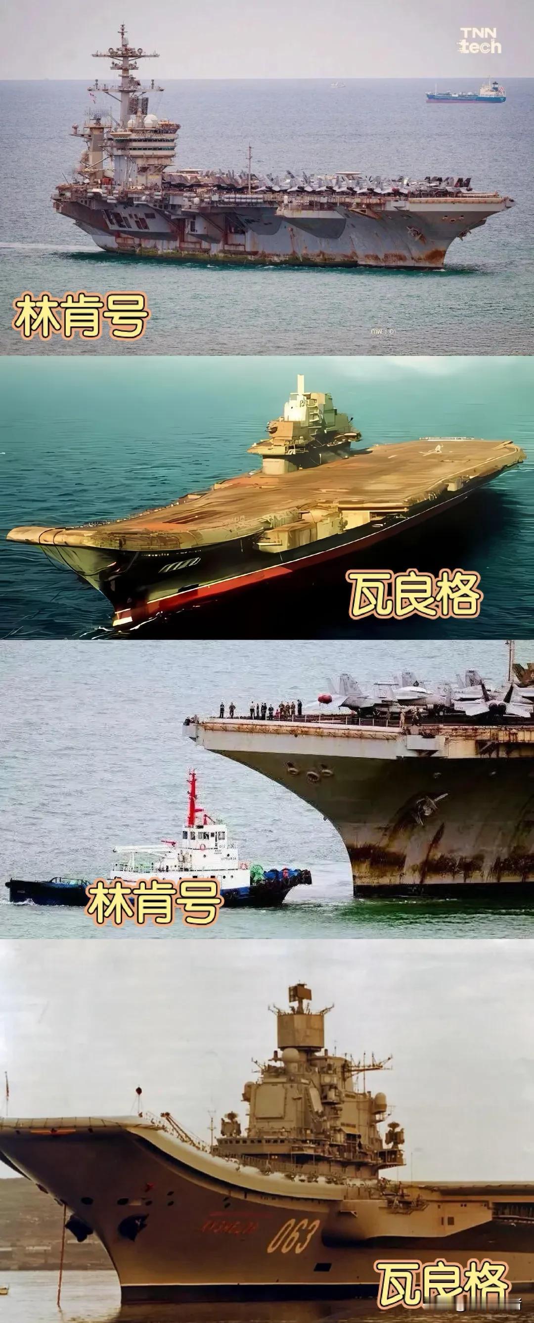 有人说林肯号部署了286天锈蚀成这样是正常的，看看拖回来的瓦良格号在海里风吹日晒