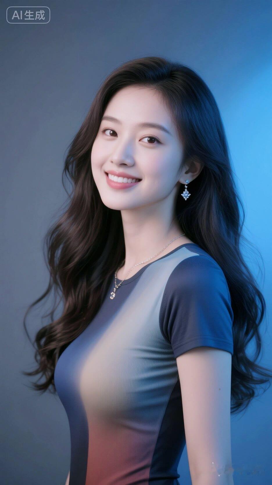 甜美笑容，时尚穿搭，尽显青春活力！😊✨