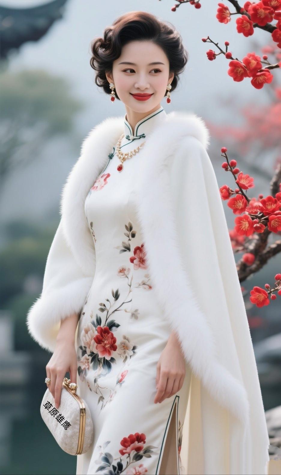 《旗袍的韵，是骨子里的中国风》
 
一块绫罗裁出东方的骨
盘扣暗合千年的圆融
斜