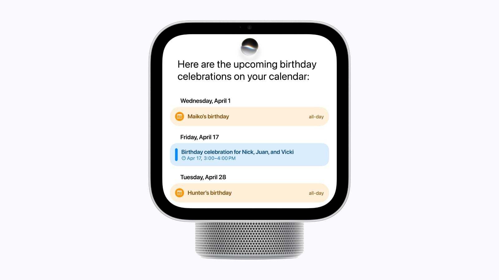 【Apple 表示，HomeView 的杀手锏功能是其简洁性和 Siri AI 