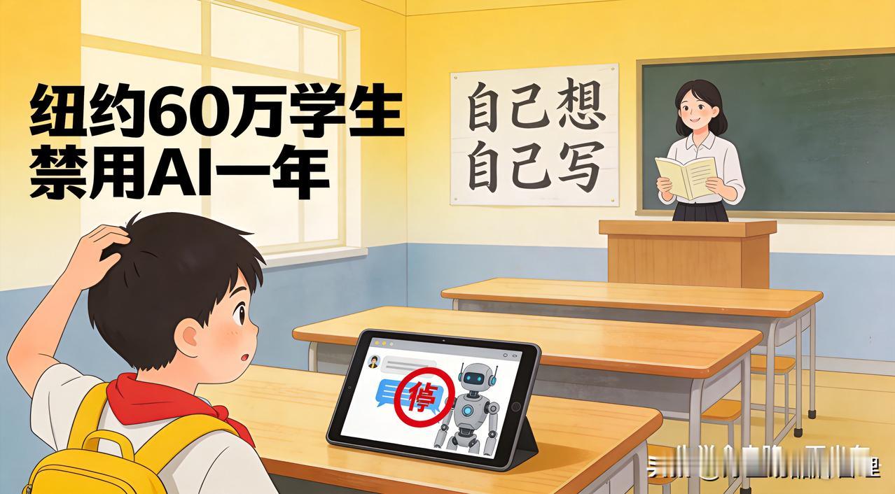 60万孩子被禁用AI一年：纽约这脚刹车，家长该看看
开学第一天，纽约约60万中小