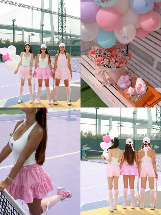 🎾💕被粉色包围的芭比网球日！！