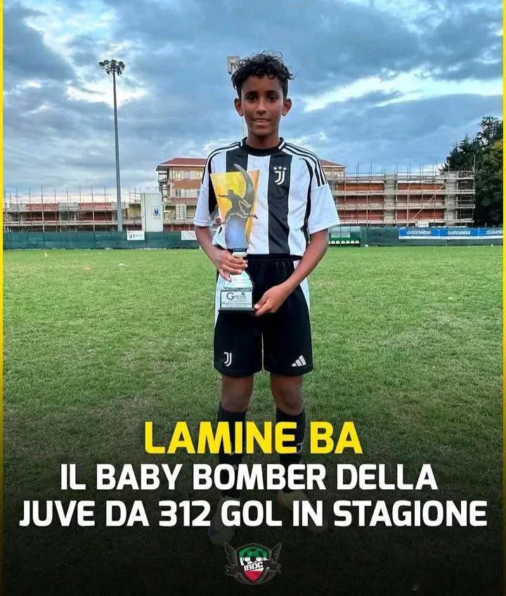 来自毛里塔尼亚的明日之星 🇲🇷 拉明·巴，尤文图斯U13 的主力前锋，用一个