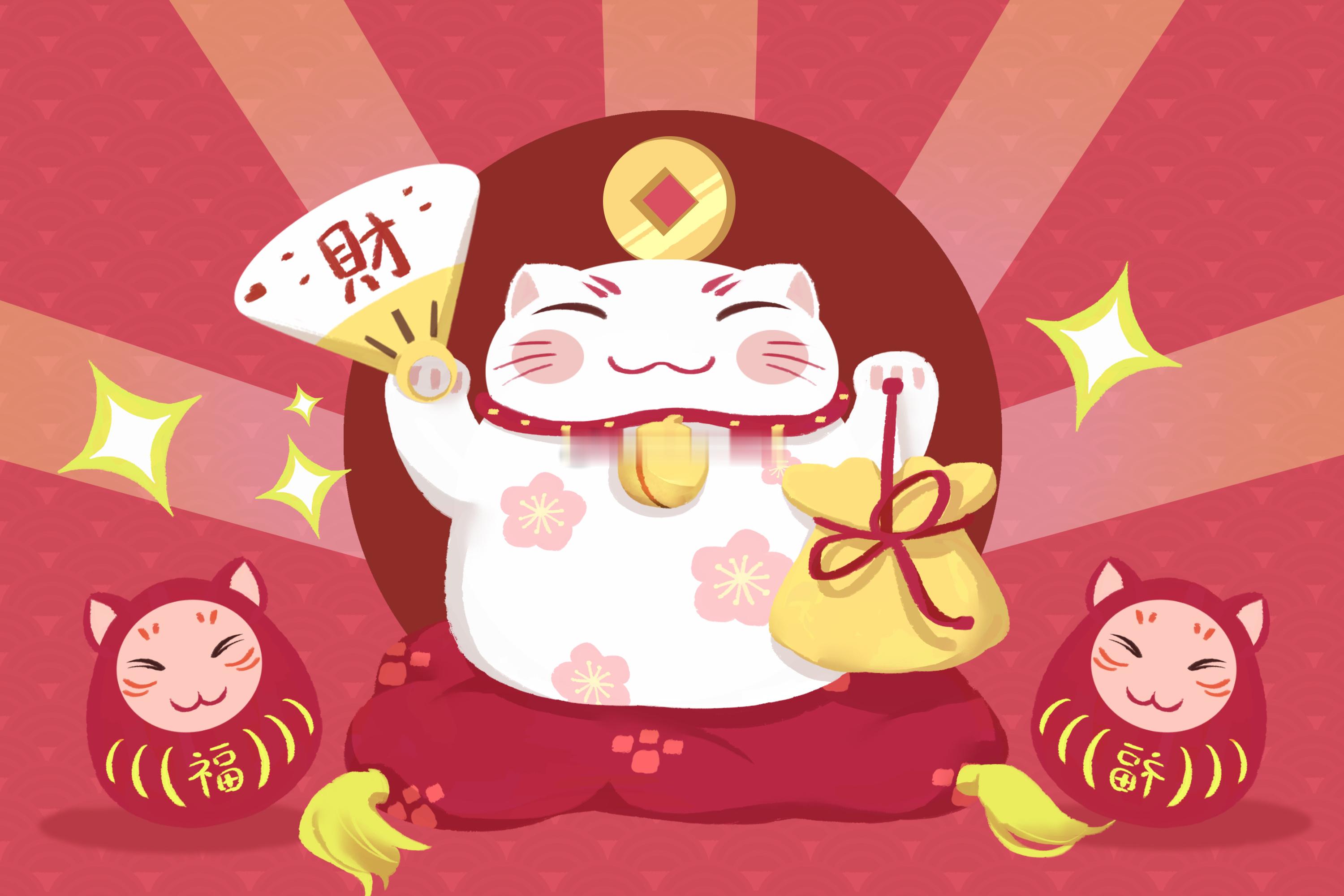 点赞招财猫，吉祥好运，福运连连，好事不止一件！ ​​​