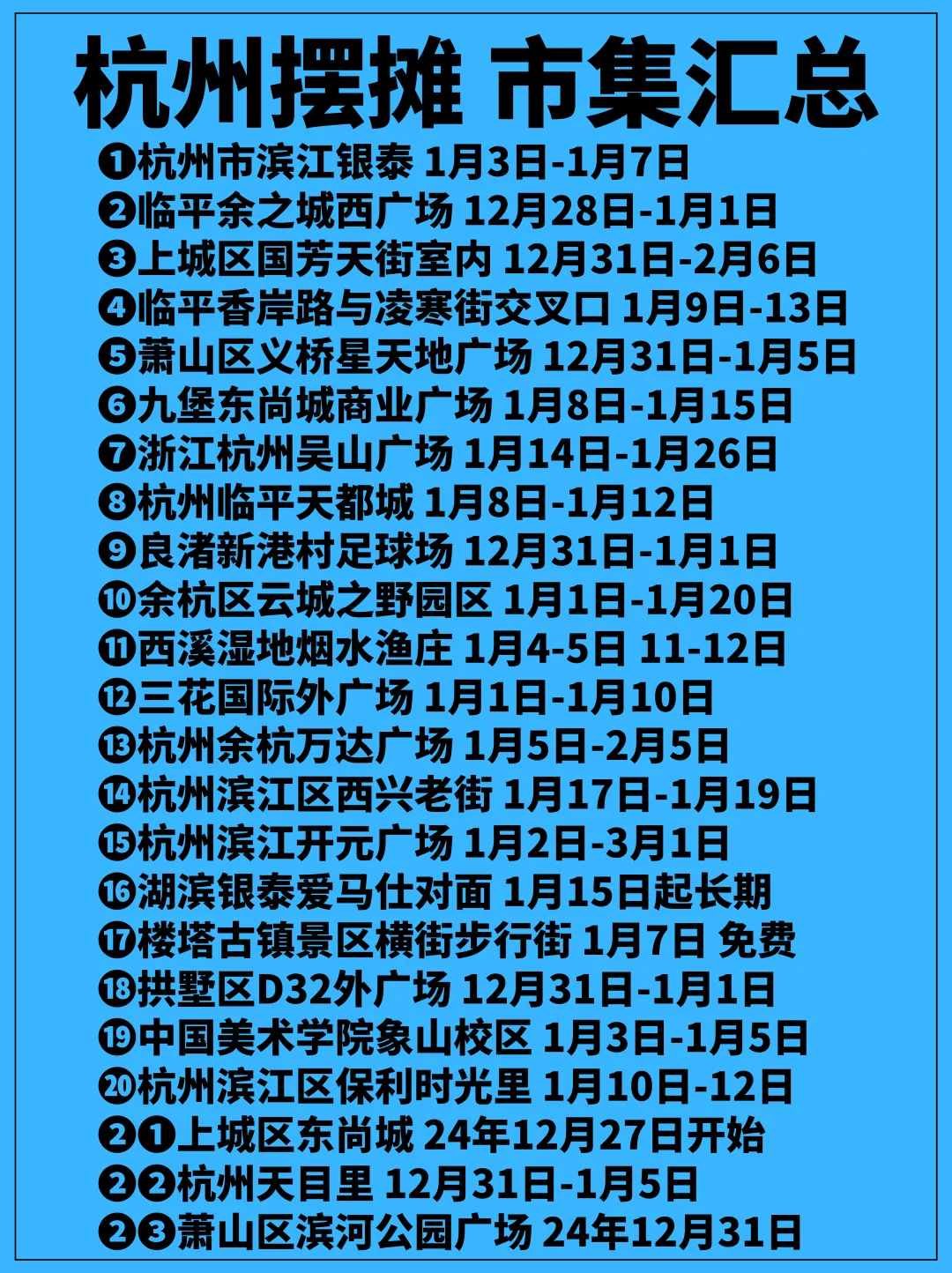 23个集市，杭州市集指南🔥摆摊干货来咯！