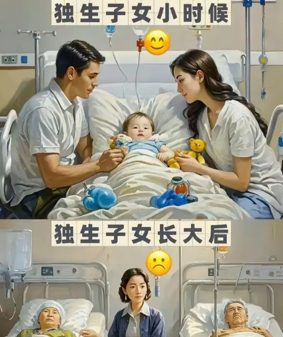 独生子女父母陆续步入高龄时光匆匆，独生子女父母相继步入老年。独自承担赡养重担的子