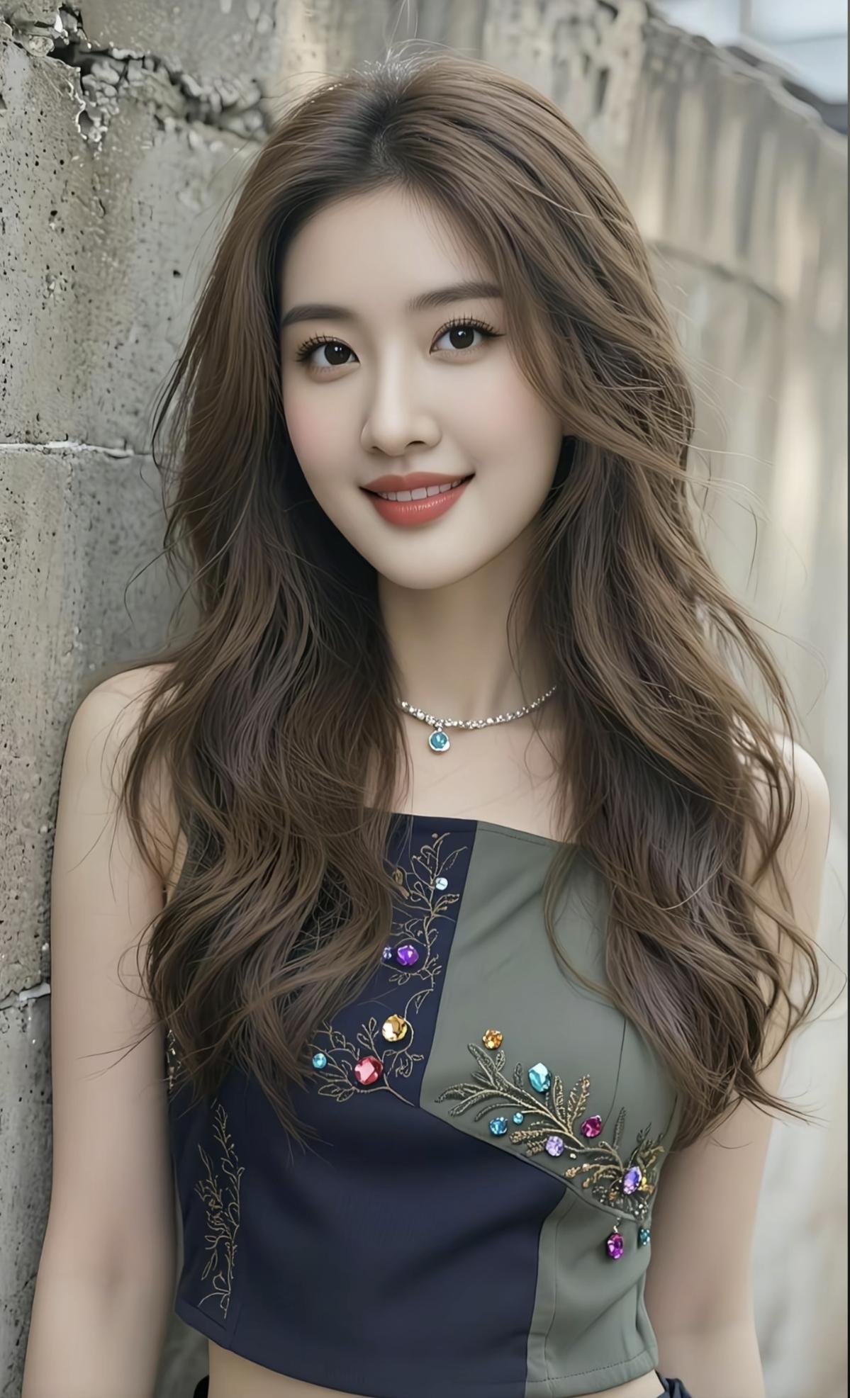 珠光宝气映红妆，笑语盈盈意自长。