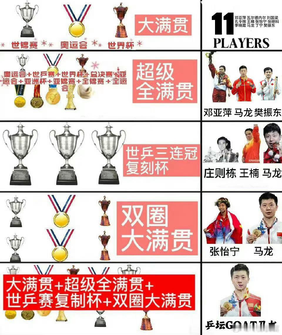 #超级全满贯到目前为止只有三个人#不瞒你说，他们的荣誉加起来比我文章都长[苦涩]
