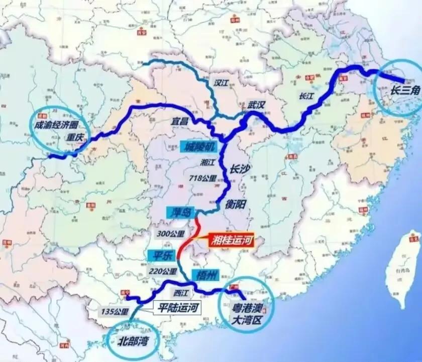 继京杭大运河后，中国再造三大人工运河
浙赣运河，是浙赣粤运河的一部分，与平陆运河