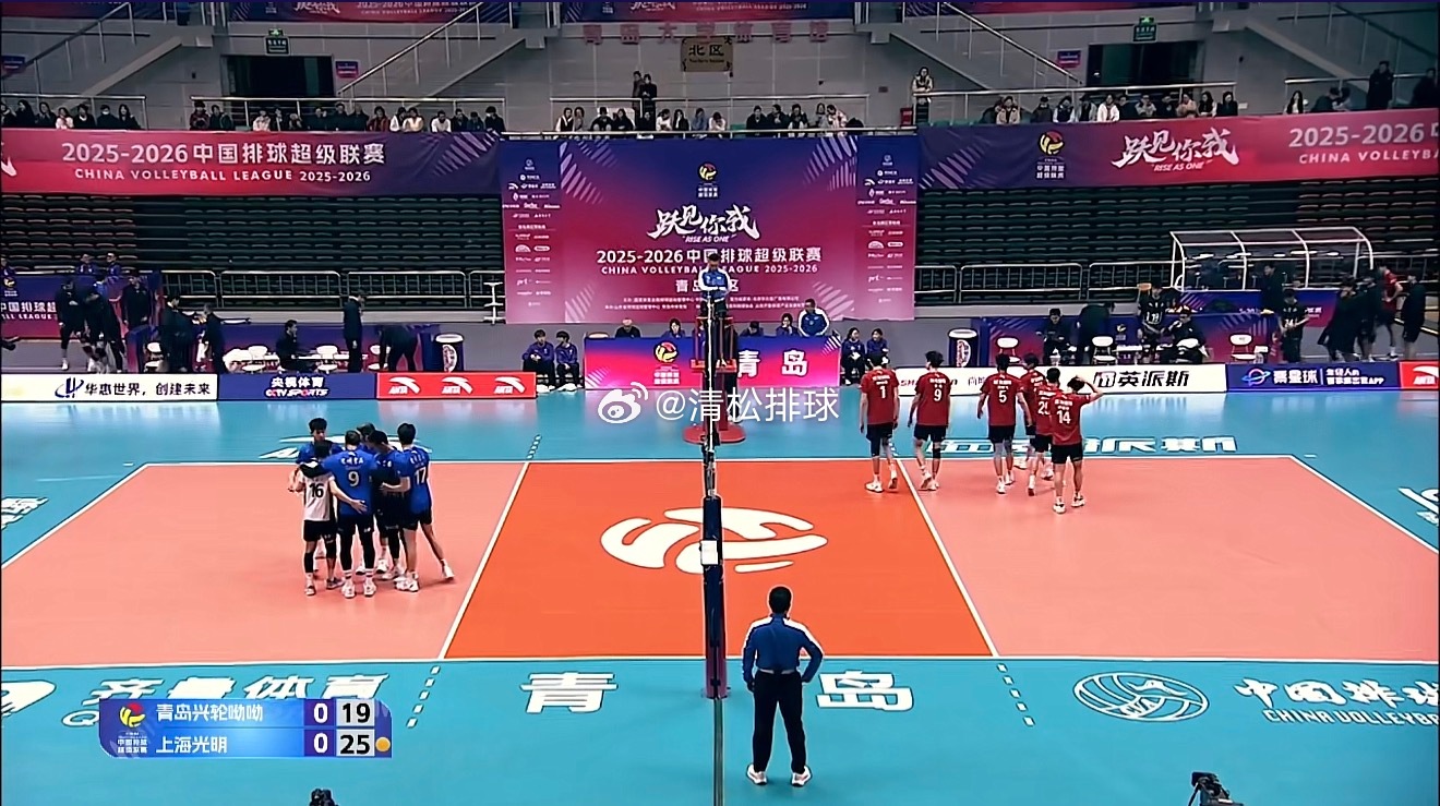 2025-2026中国男排超级联赛季后赛D组第19轮山东青岛兴轮呦呦vs上海光明