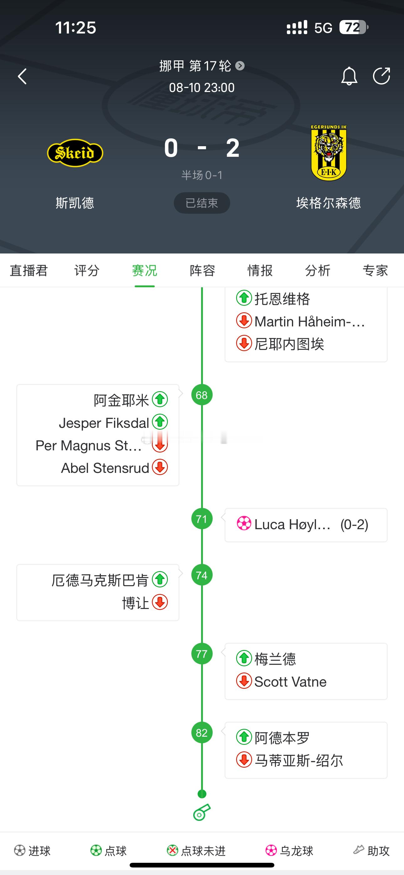 刚刚再就业的前国安外援阿德本罗，于昨天替补出场8分钟，完成了2025年的正式比赛