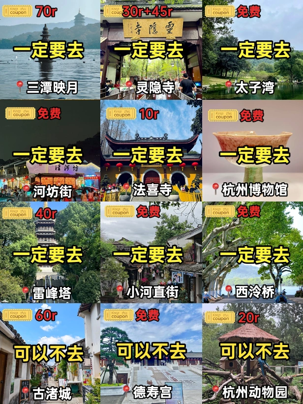 谁懂啊!!!被自己做的杭州旅游攻略满意哭了