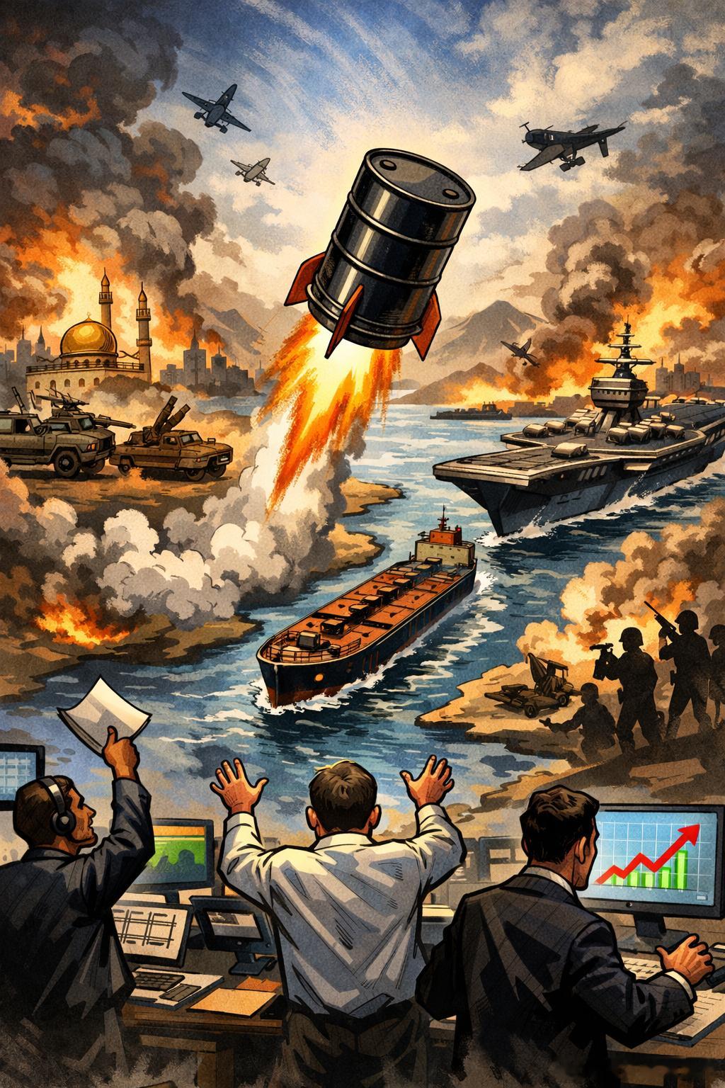 油价突然加速：市场在交易的不是供需，是中东“断供概率”2月27日美市盘初，油价的