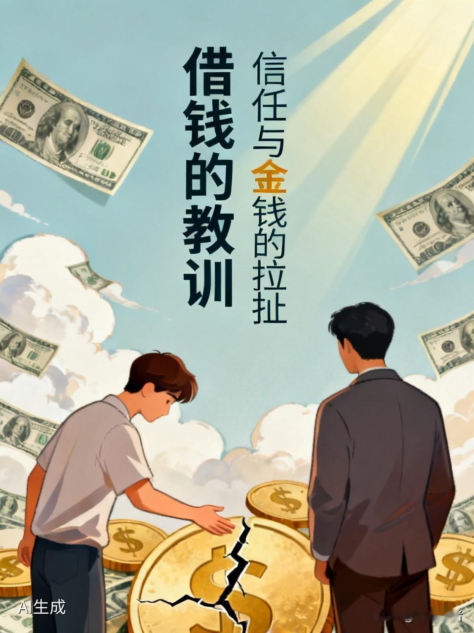 借钱这件事，我向来慎之又慎。不是吝啬，而是见过太多因借钱而反目的例子。

借钱时