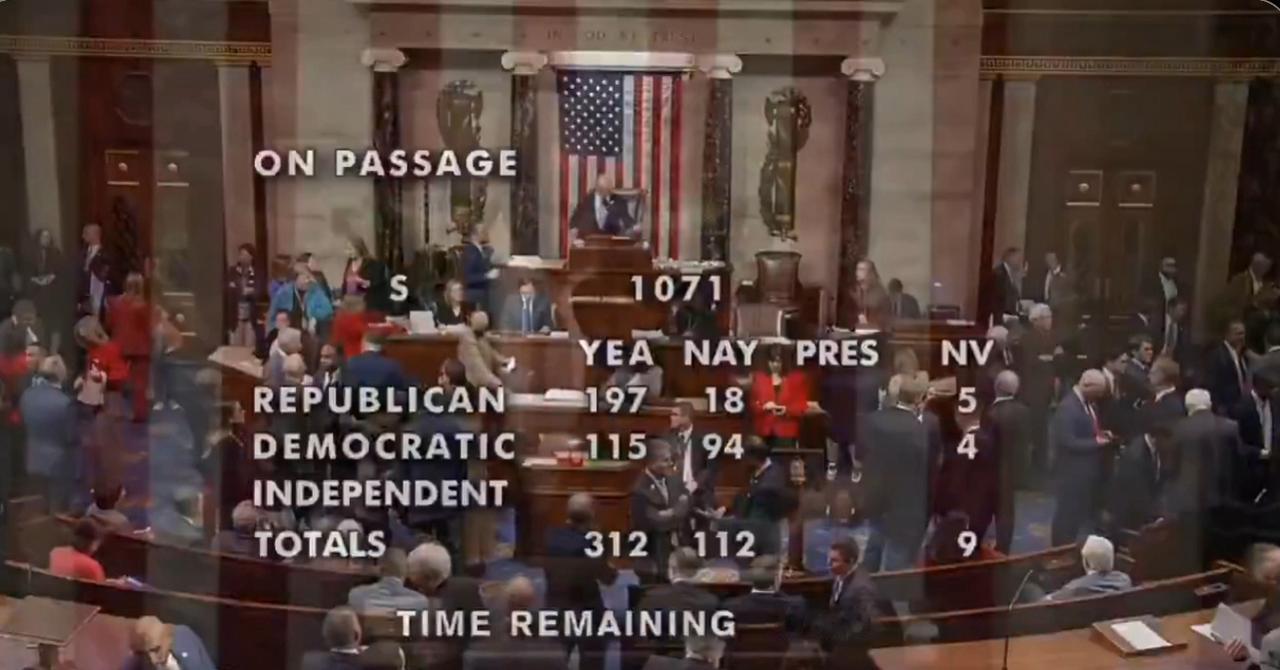 美国国会众议院刚刚通过了一项破纪录的国防预算，总额高达9010亿美元。

这项《