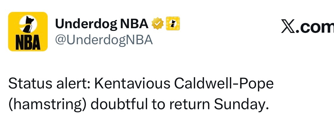 波普（腿筋）小概率回归比赛，灰熊今天要加油啊。 