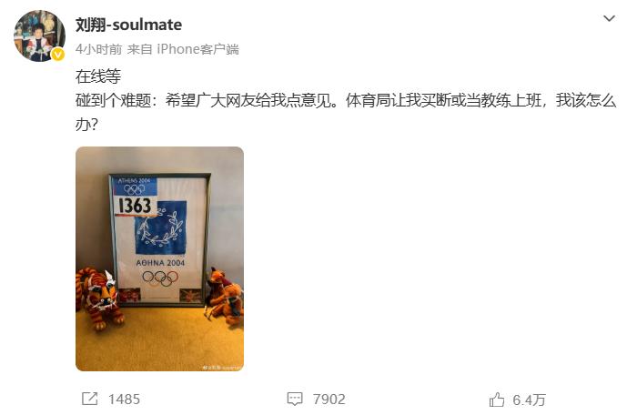 刘翔这事儿，越看越不对劲。
上海体育局最近给他下了个选择题：要么"买断"拿一笔钱