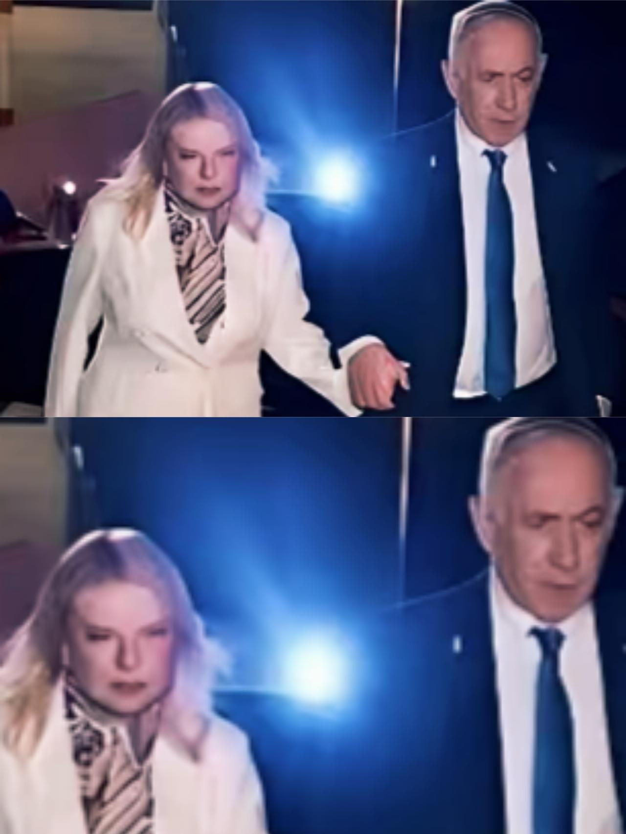 内塔尼亚胡妻子萨拉的表情是不是很有特点啊？
内塔尼亚胡妻子萨拉内心是什么样的心情