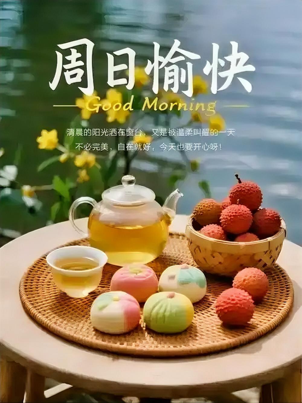 晨光温柔，周末惬意，愿你今日拥满简单快乐。