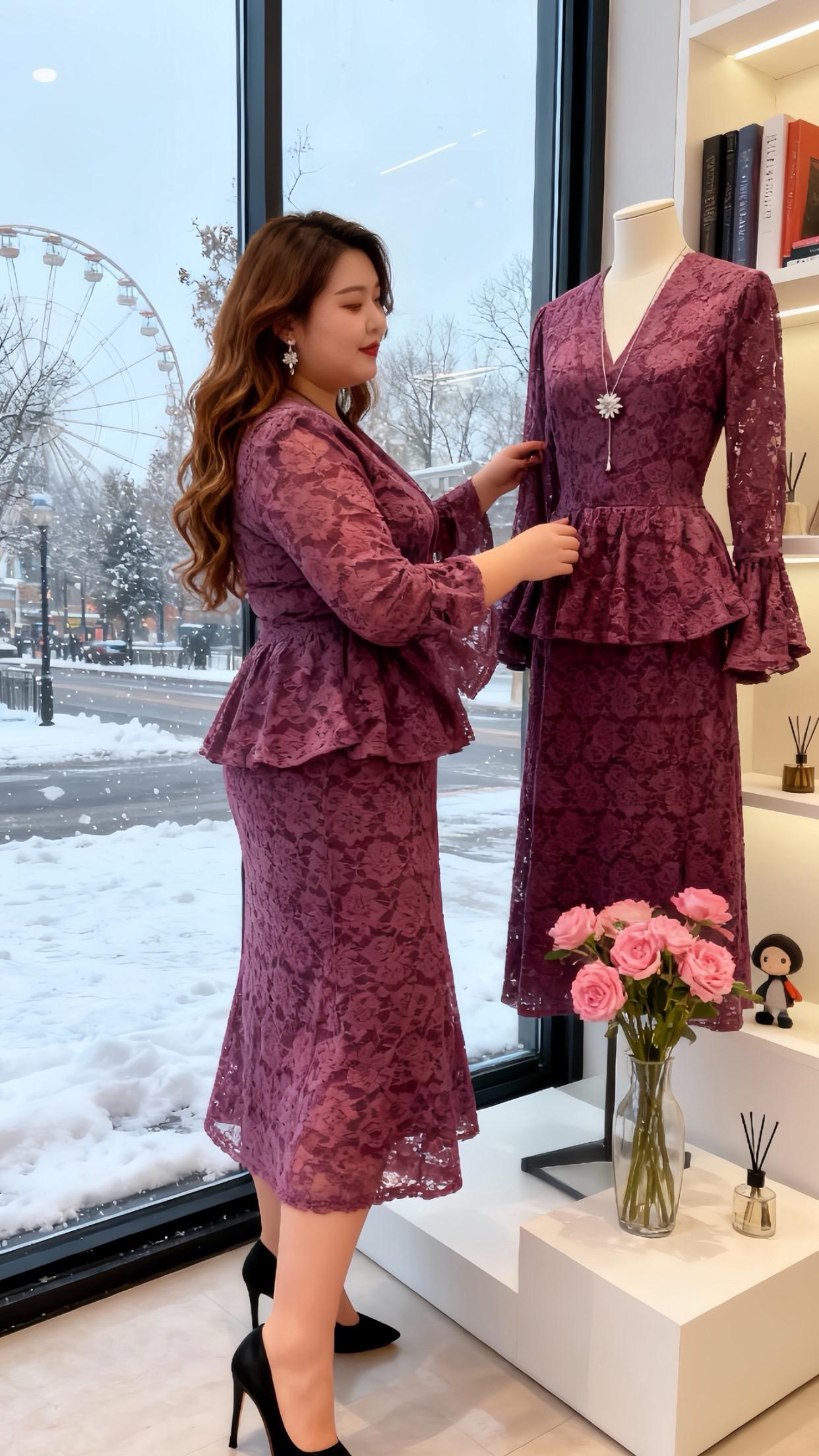 大码女装 穿出高级感 时尚气质穿搭 裙装穿搭 优雅气质