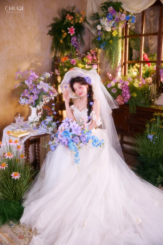天啦‼️这组绝美花房婚纱写真成片来啦～！！