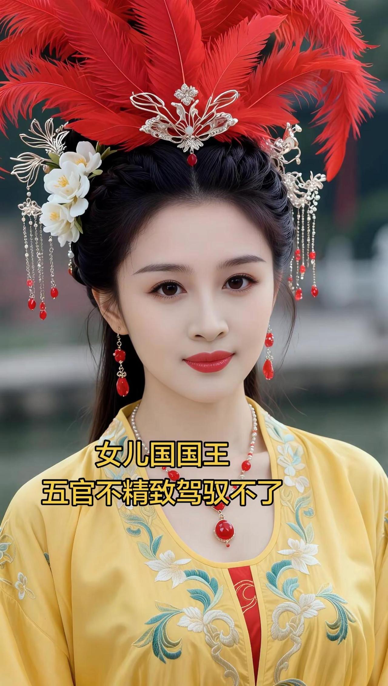 AI羽饰古装照 随变ai随便玩 古风汉服美如画 女儿国国王