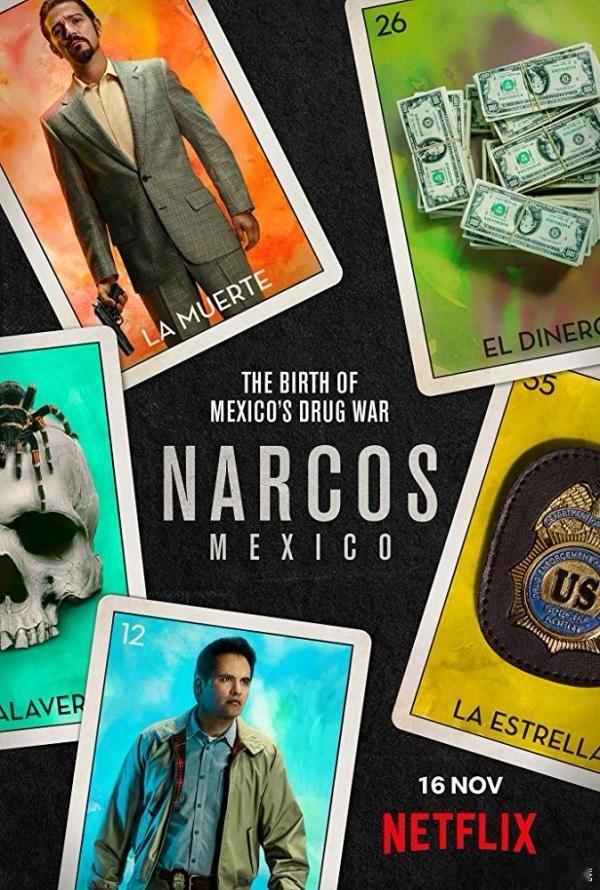 看完《毒枭：墨西哥》（Narcos: Mexico，2018-2021）。共三季