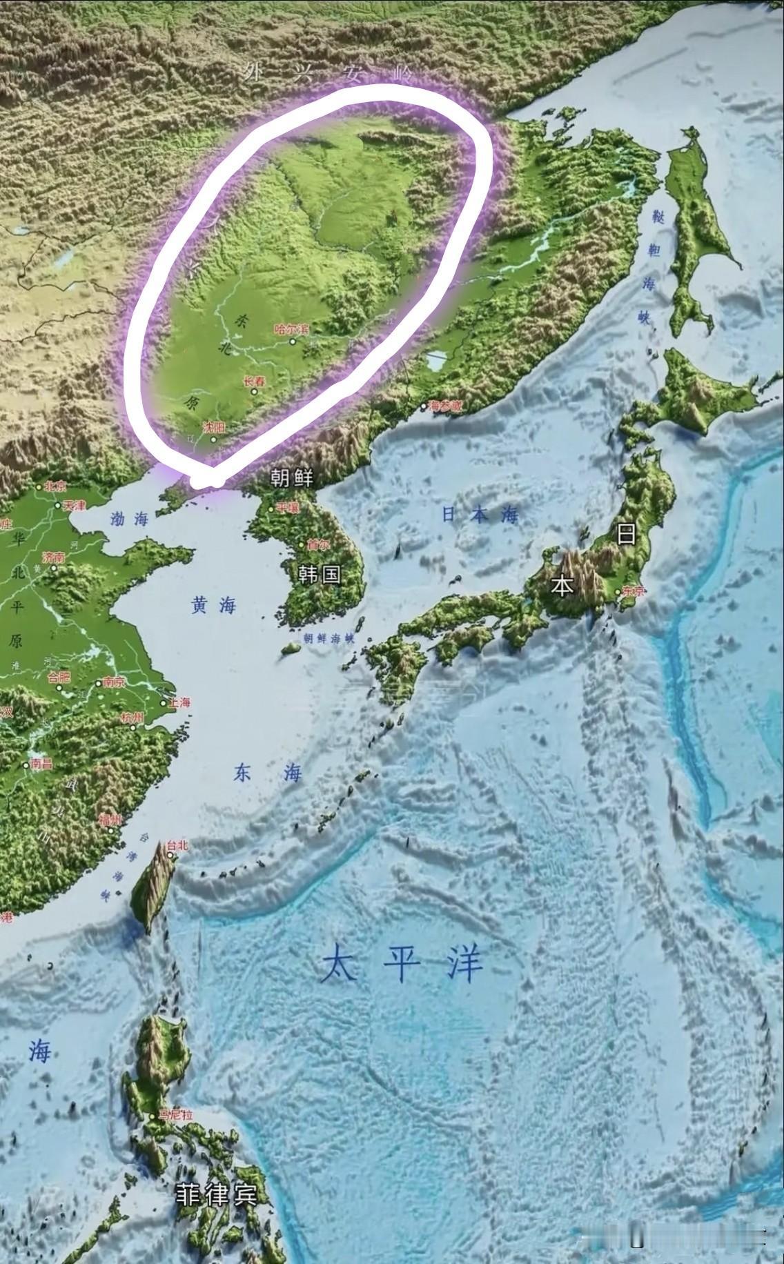 原来～东北才是亚洲天选之地！！
俯瞰亚洲东部，才发现东北真的可以称之为亚洲天选之