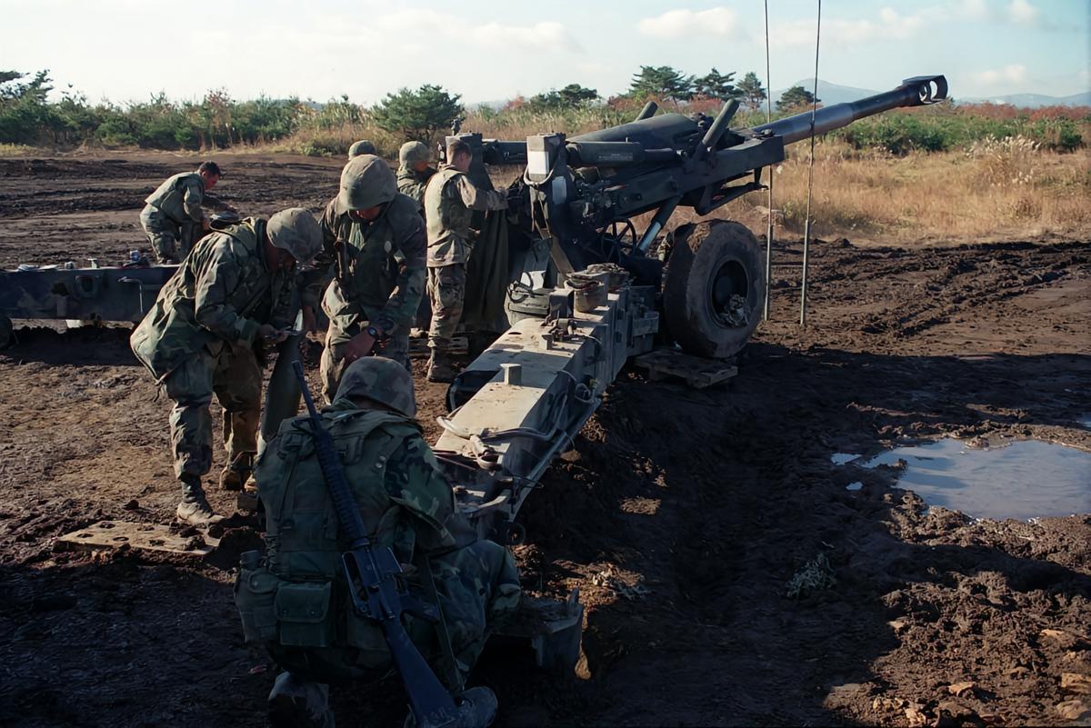 每天认识一件兵器 M198牵引榴弹炮M198牵引榴弹炮是美国于20世纪60年代研