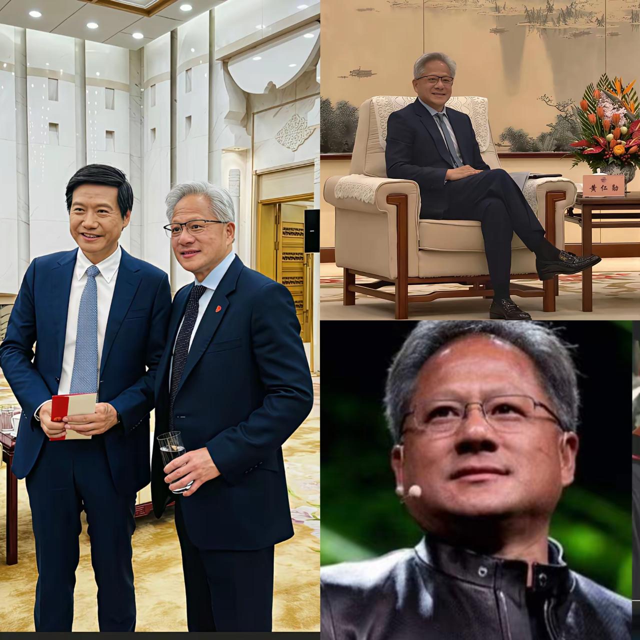 真正的顶级大佬，从来都是自带谦和气场！黄仁勋手握千亿身价，随行时却默默走在队伍最