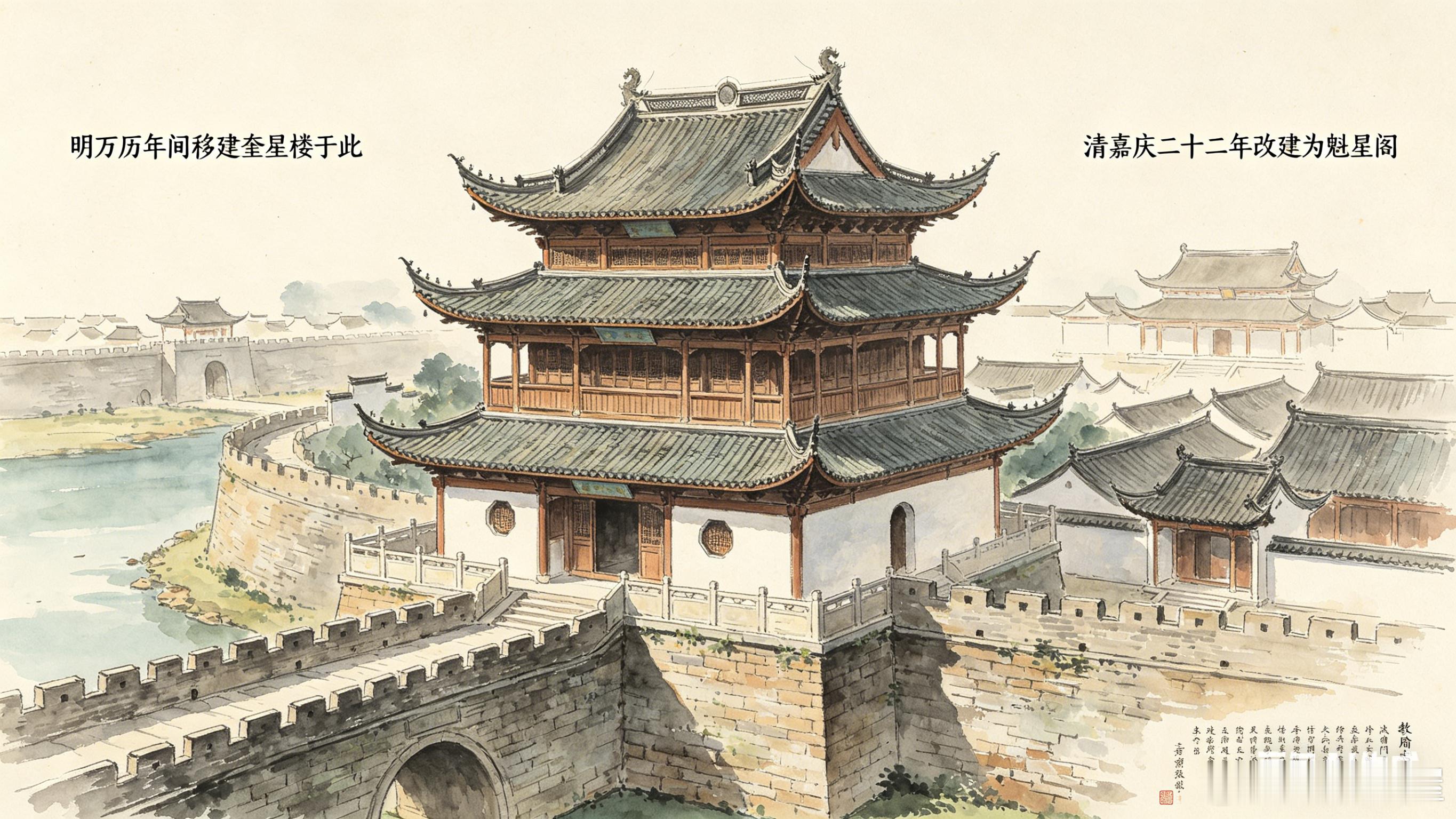 东流县古迹图：从明代奎星楼到清代魁星阁◎老屋张忠+AI//1700字前言：在东流