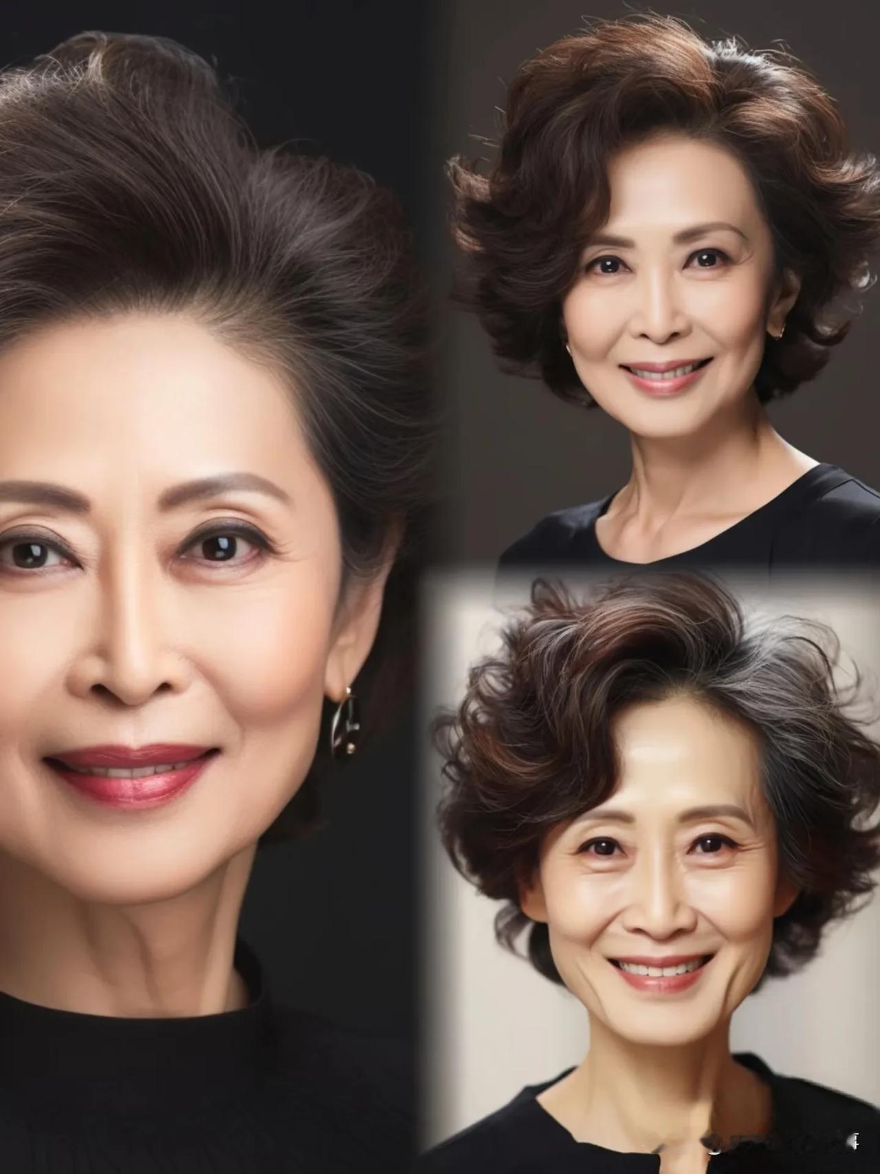 大家发现没有？
女人过了50岁​，还是烫个短发好看。
看到很多退休了的50、60