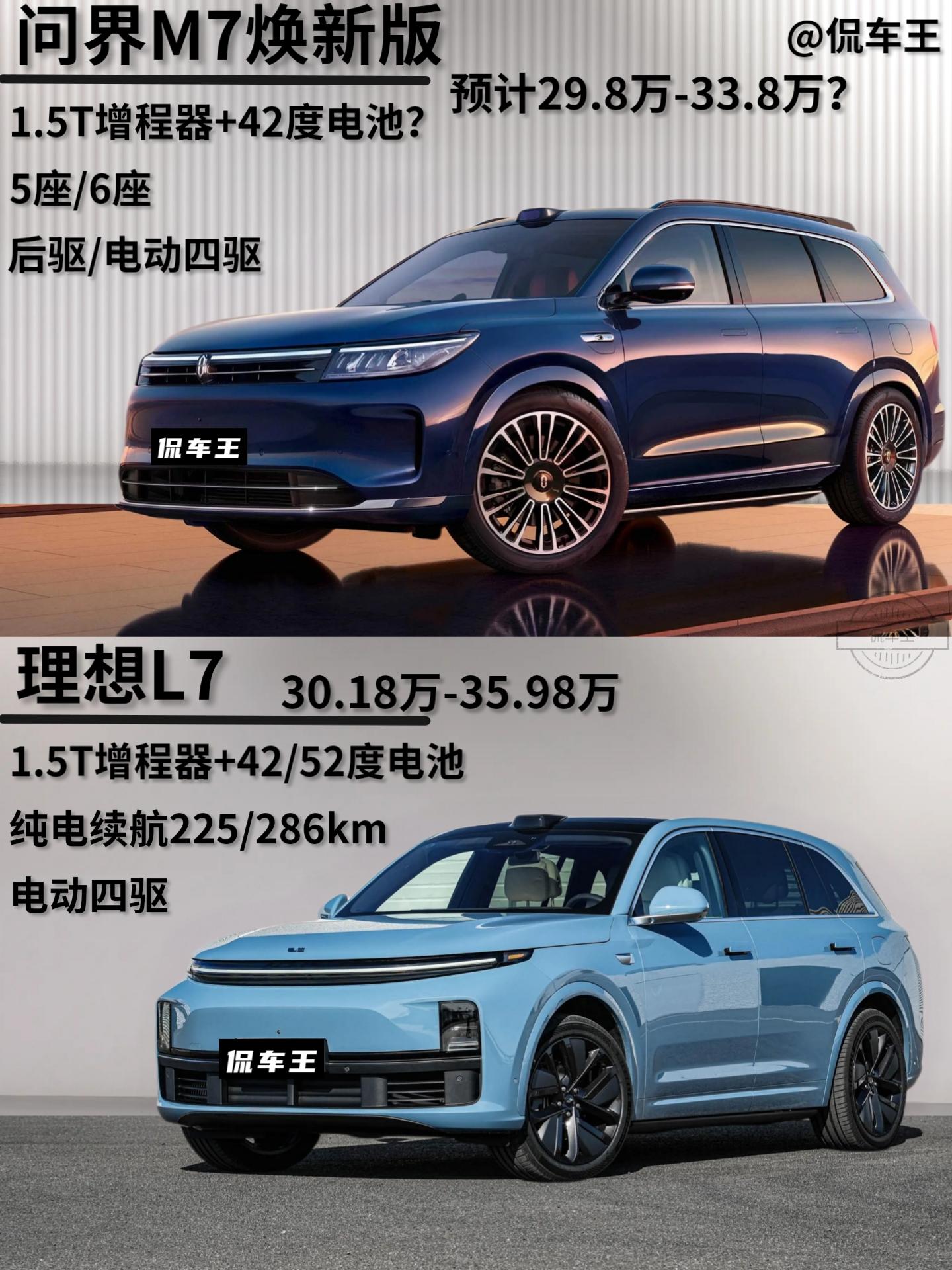 问界M7焕新版开启预售。全系搭载激光雷达和华为ADS辅助，取消智障版，对比理想L7你怎么选？