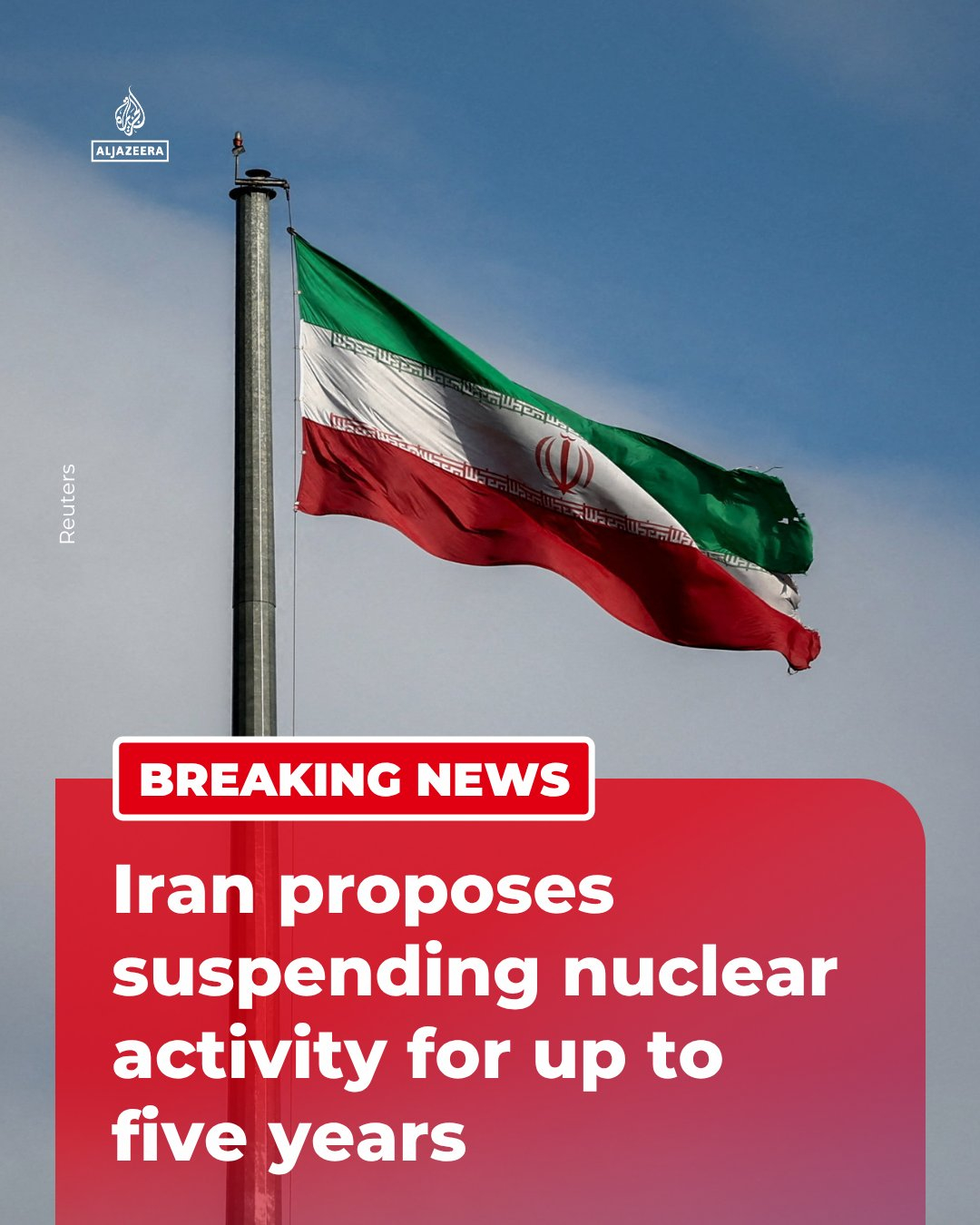 半岛电视台报道，伊朗表示，它可以暂停铀浓缩活动长达五年，这一提议被特朗普政府拒绝