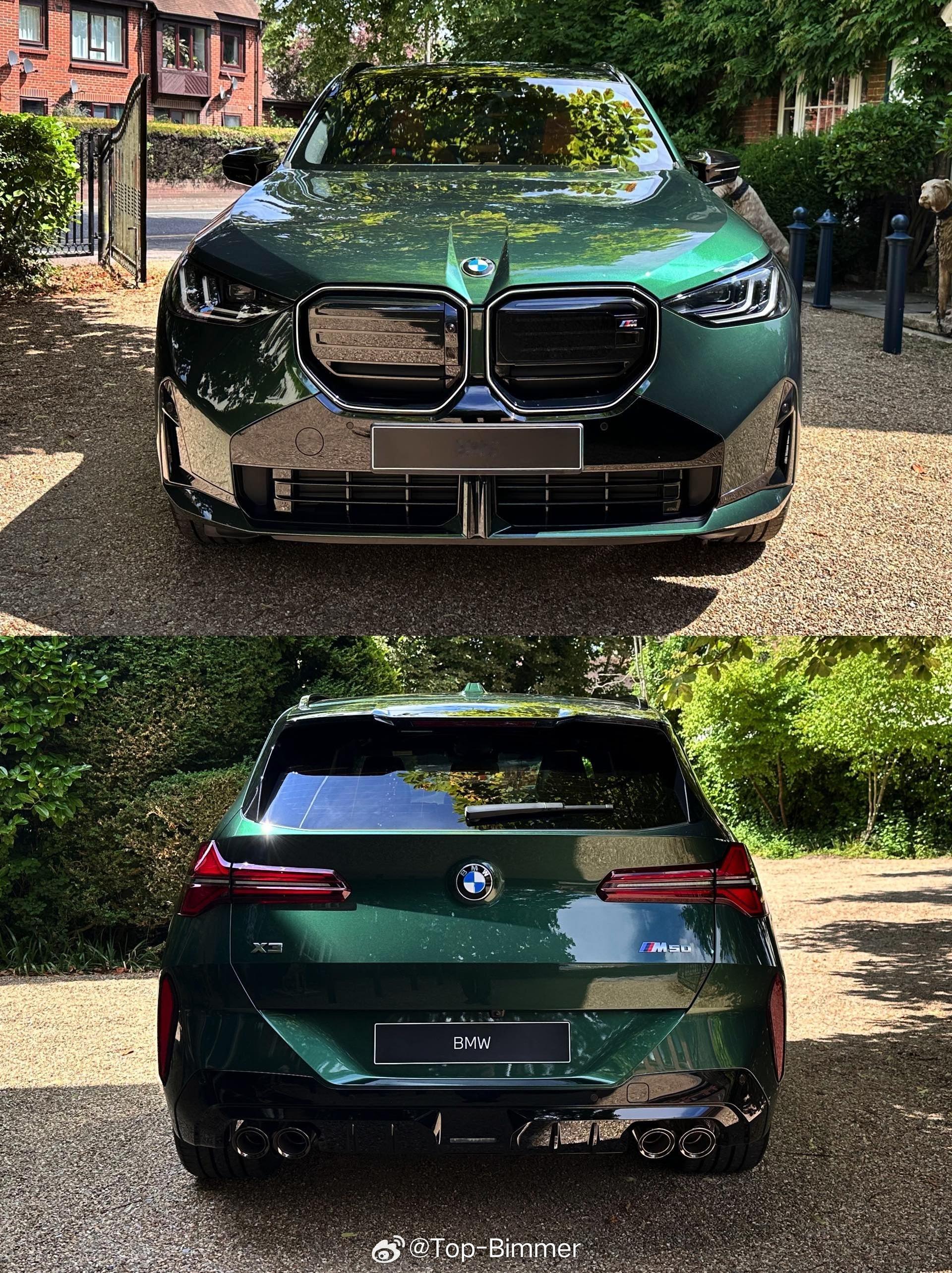这是一台宝马X3 M50个性化定制的深海绿（Deep Sea Green Met
