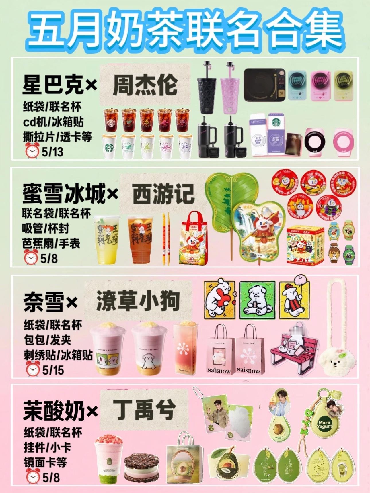 码一下五月奶茶品牌联名活动 收藏起来 