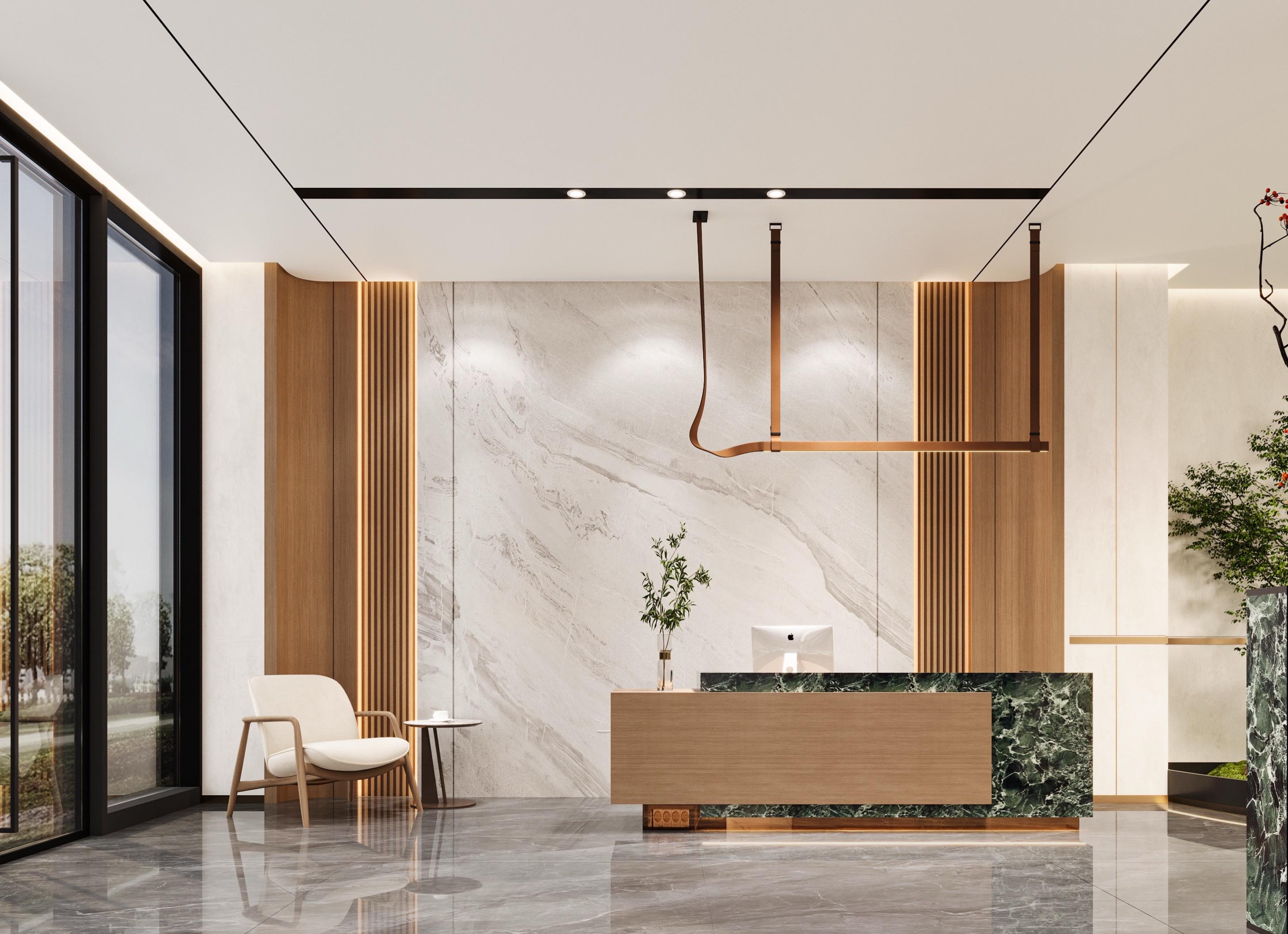 小型民宿酒店大厅设计3Dmax效果图