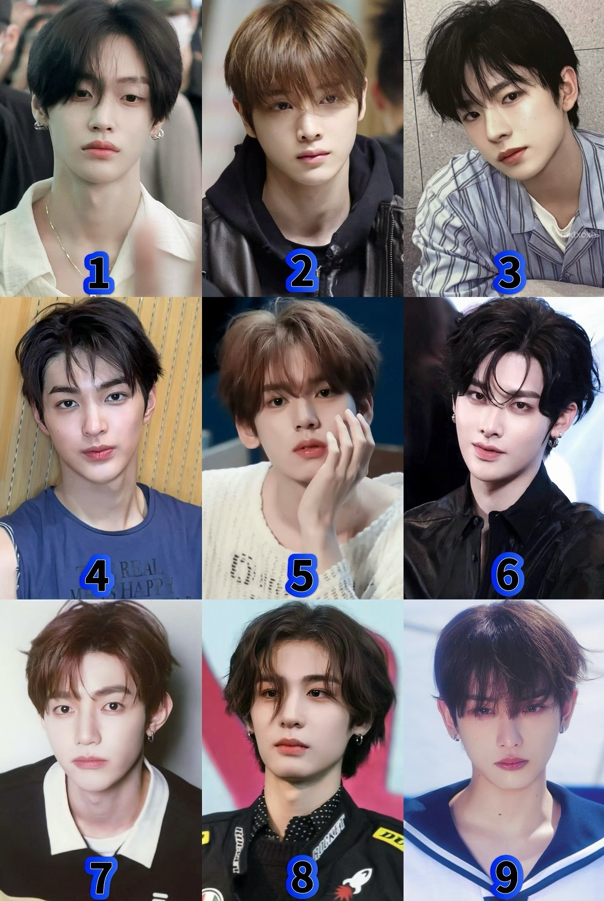 网友盘点的六颜一候选人1️⃣朴元彬 2️⃣郑成灿 3️⃣得能勇志4️⃣安乾镐 5