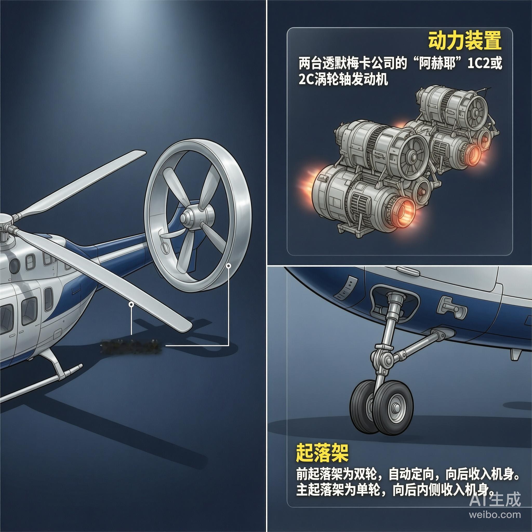军事ai新视野 AS565“黑豹”通用直升机［法］机长：13.68米主旋翼直径：