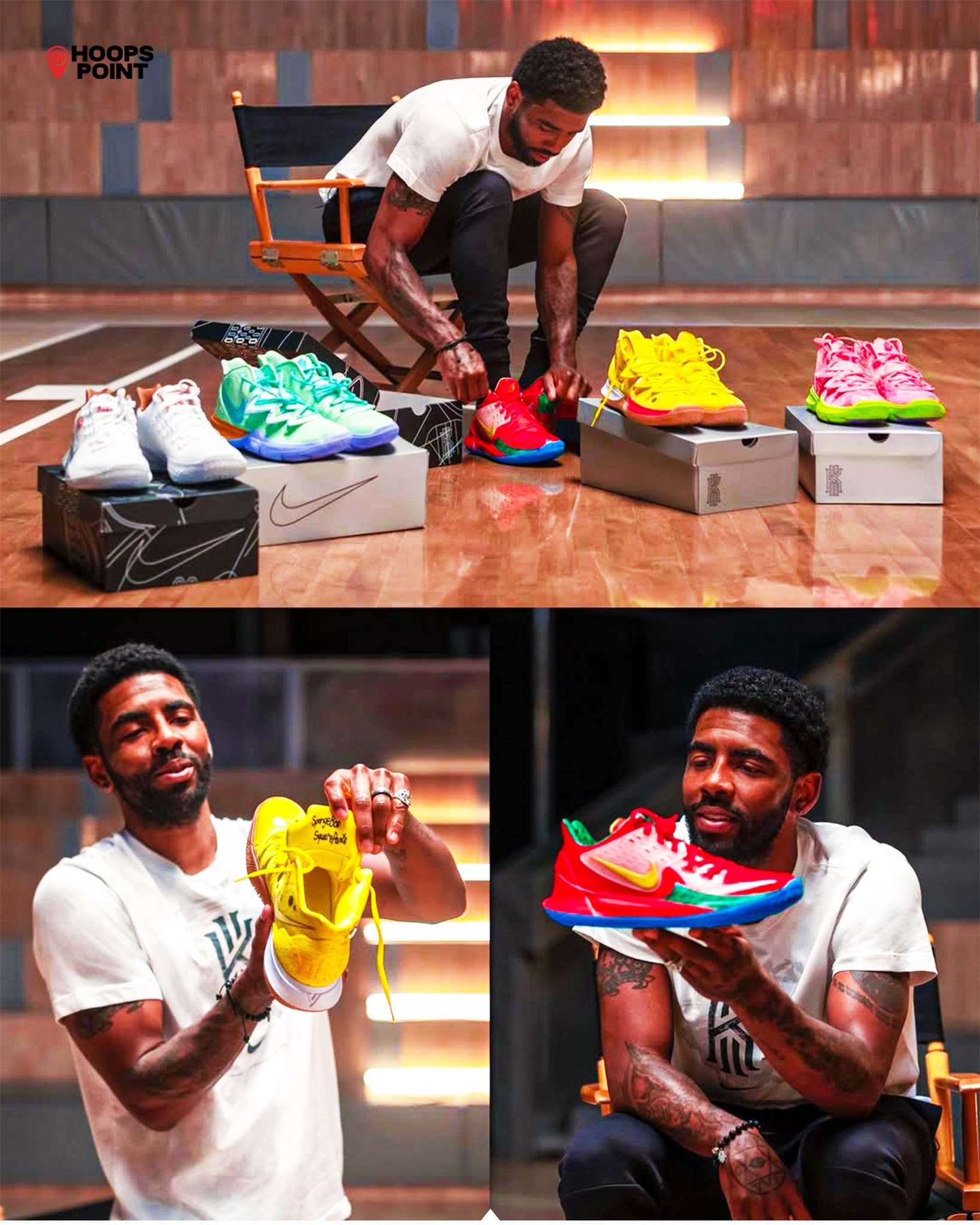当年欧文5跟海绵宝宝的联名。NBA