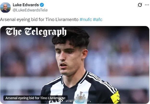 根据电讯报记者（同时也是BBC评论员）LE的消息，阿森纳正密切关注利夫拉门托，并