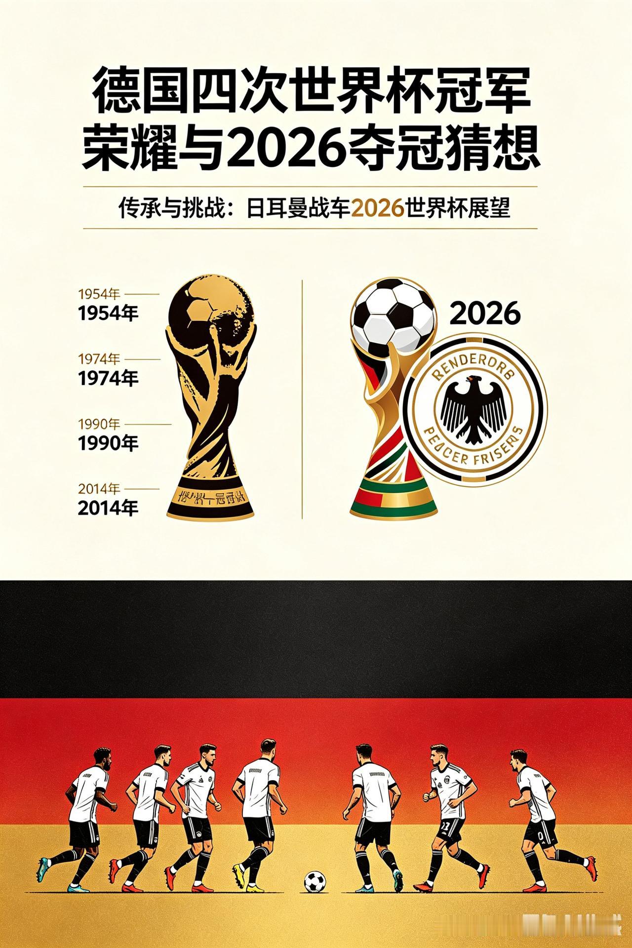 四星德国:能否追平五星巴西？

德国队一共参加过21次世界杯正赛，拿过四次冠军，