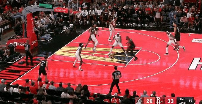 挡不住！杜兰特首节比赛打疯了！
在今天NAB季中锦标赛火箭对阵开拓者的第一节比赛