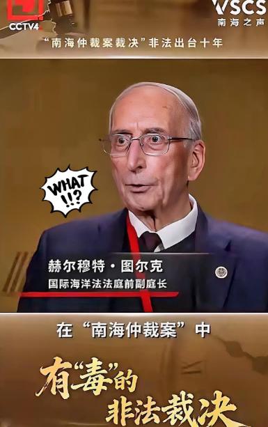 国际海洋法法庭前副庭长图尔克公开发声。他明确指出，参与2016年南海仲裁案的仲裁