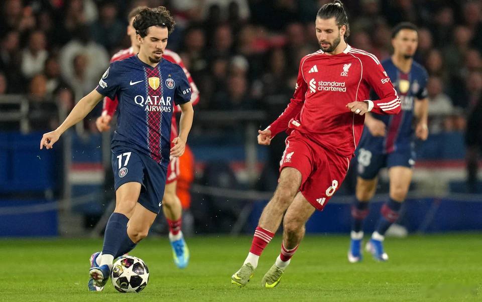 巴黎圣日耳曼vs利物浦 这个半场，且不说1-0的比分，就说说比赛内容和场面，有一