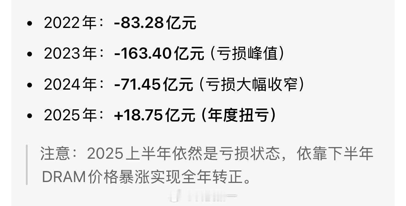 冷知识：长鑫科技成了10年，连亏9年，最后一年才盈利，而且是去年下半年内存暴涨开