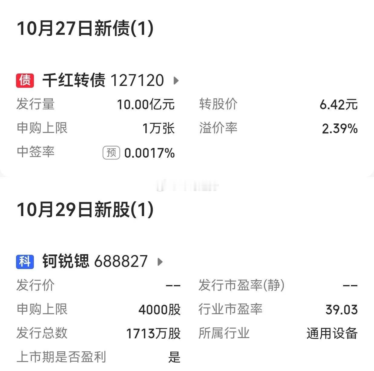 【下周A股申购：新股、新债各一只】        下周(10月26日-30日)A